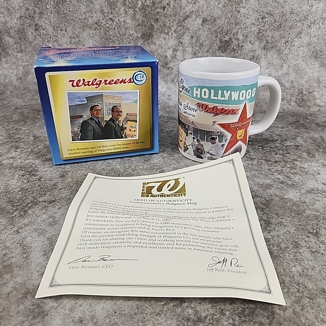 Walgreens Commemorative Mug - 4000th Store - New in Box - Authenticated Walgreens Commemorative Mug - 4000th Store - New in Box - Authenticated