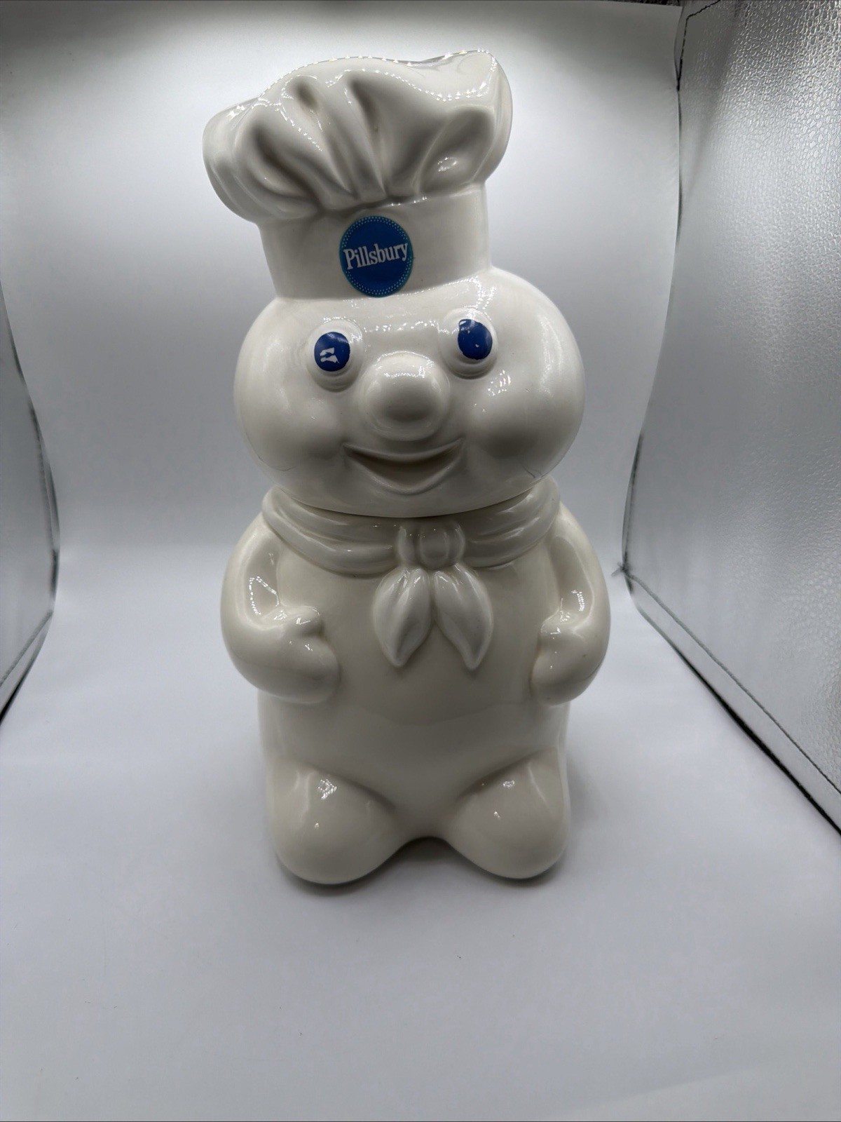 Vintage 1988 Pillsbury Doughboy Ceramic Cookie Jar Biscuit Jar Figure Vintage 1988 Pillsbury Doughboy Ceramic Cookie Jar Biscuit Jar Figure