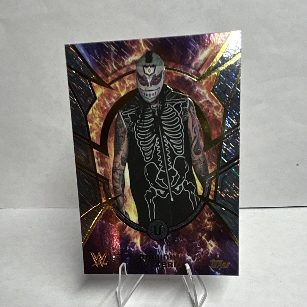 Topps 2025 Topps Chrome WWE Grand Entrances Insert #GE-19 Dominik Mysterio Card Topps 2025 Topps Chrome WWE Grand Entrances Insert #GE-19 Dominik Mysterio Card