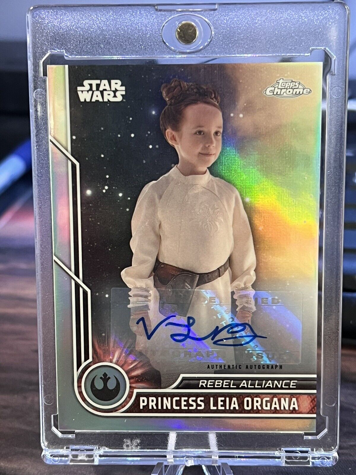 2023 Topps Chrome Star Wars Princess Leia Organa Auto Vivien Lyra Blair #17