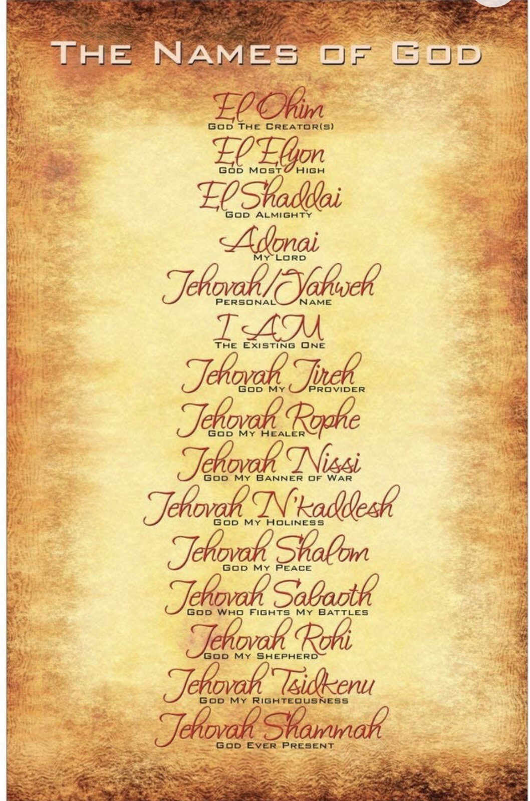Names Of God Inspirational Christian 11\ Names Of God Inspirational Christian 11\