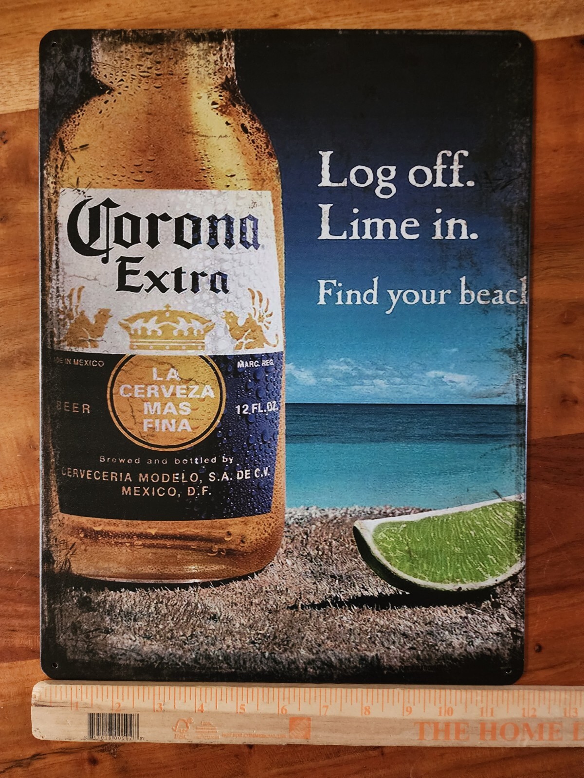 16x12 Corona Extra Lime Beach Tiki Metal Bar Sign Beer Whisky Mexican 16x12 Corona Extra Lime Beach Tiki Metal Bar Sign Beer Whisky Mexican