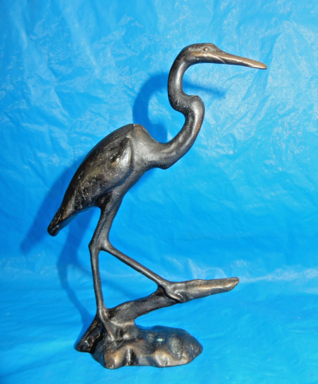 Fine, Vintage SCOTT NELLES BRONZE Egret Heron Sculpture, 6