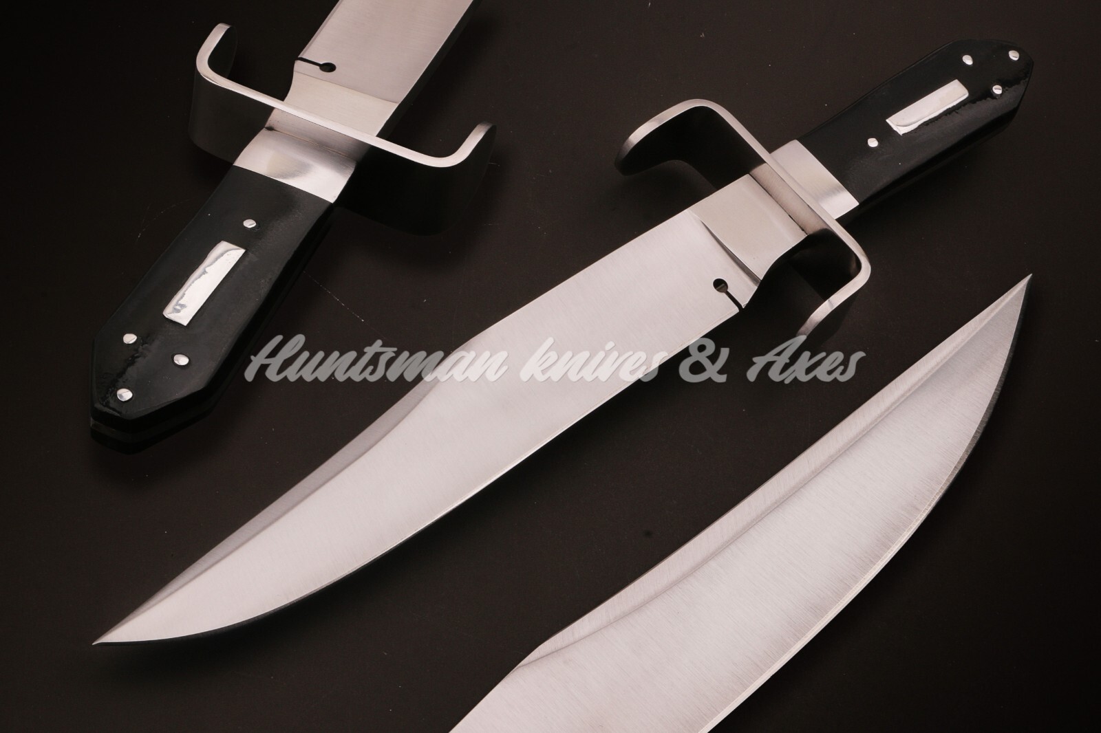 Coffin Handle Hell Belle's BOWIE Replica In Black Micarta Sharp Swedge 8mm Spine