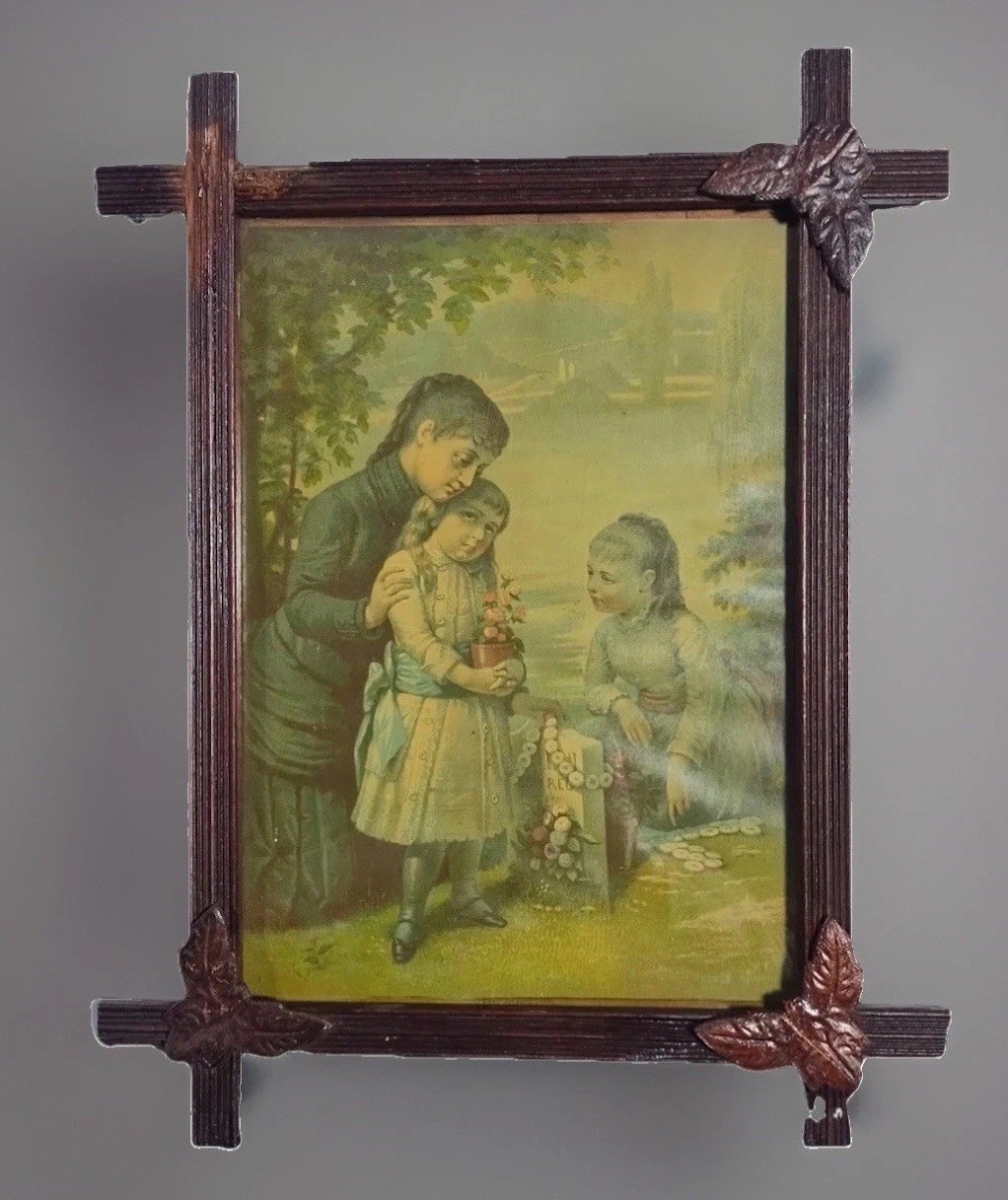 Antique Victorian Adirondack Frame with Corner Leaves (18.5” x 14.5”) Antique Victorian Adirondack Frame with Corner Leaves (18.5” x 14.5”)