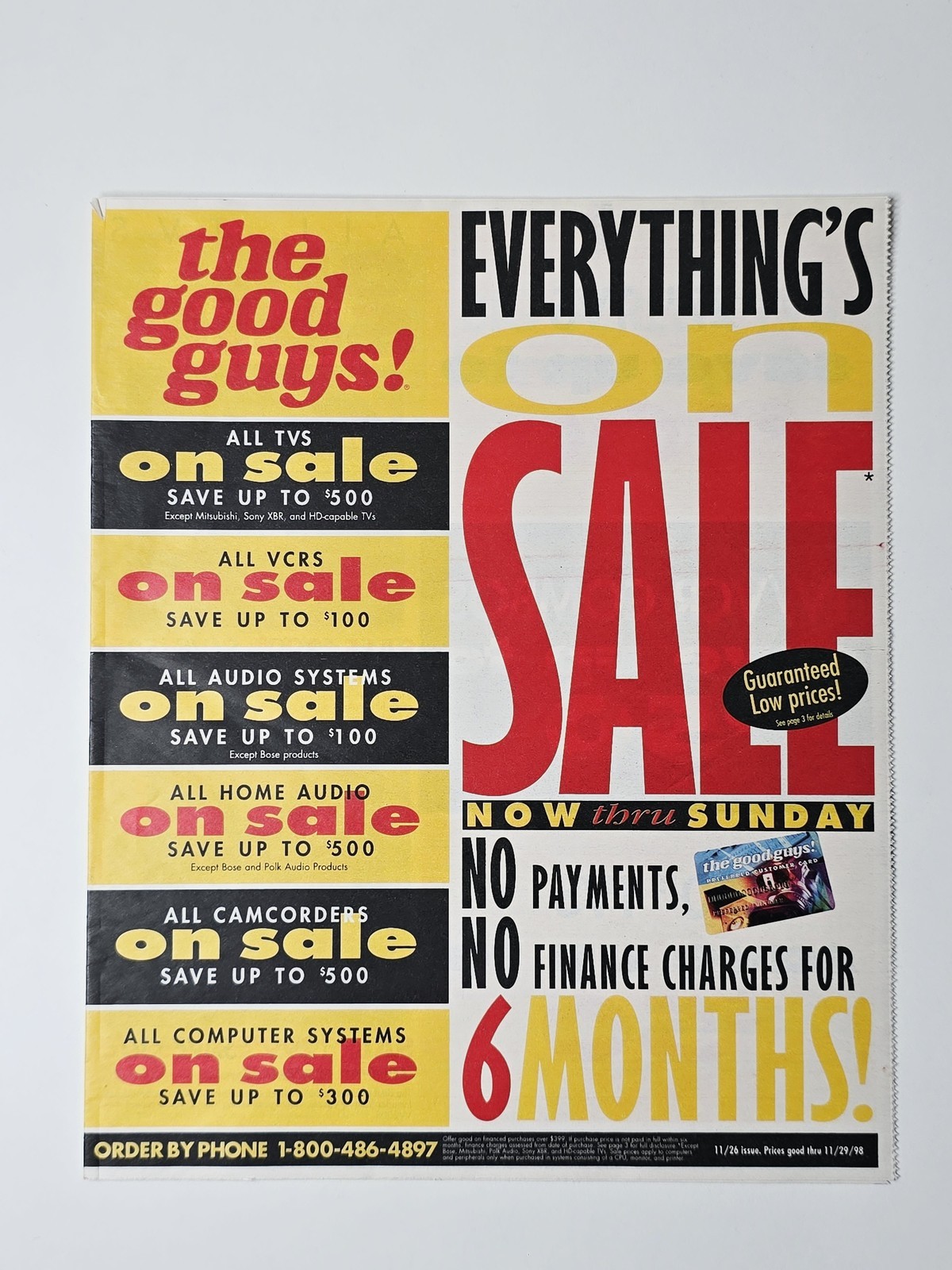 The Good Guys November 1998 Electronics Sale Circular Sony Canon Palm Ad The Good Guys November 1998 Electronics Sale Circular Sony Canon Palm Ad