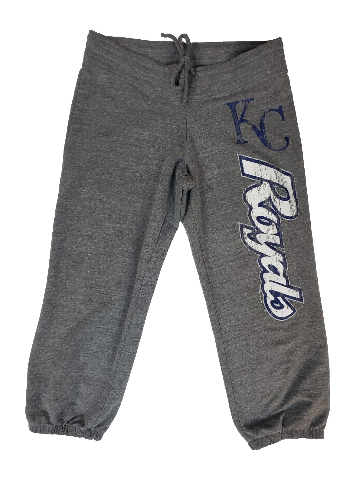 KC Royals Sweatpants MLB Genuine Merchandise Capri Length Gray Women\'s Medium