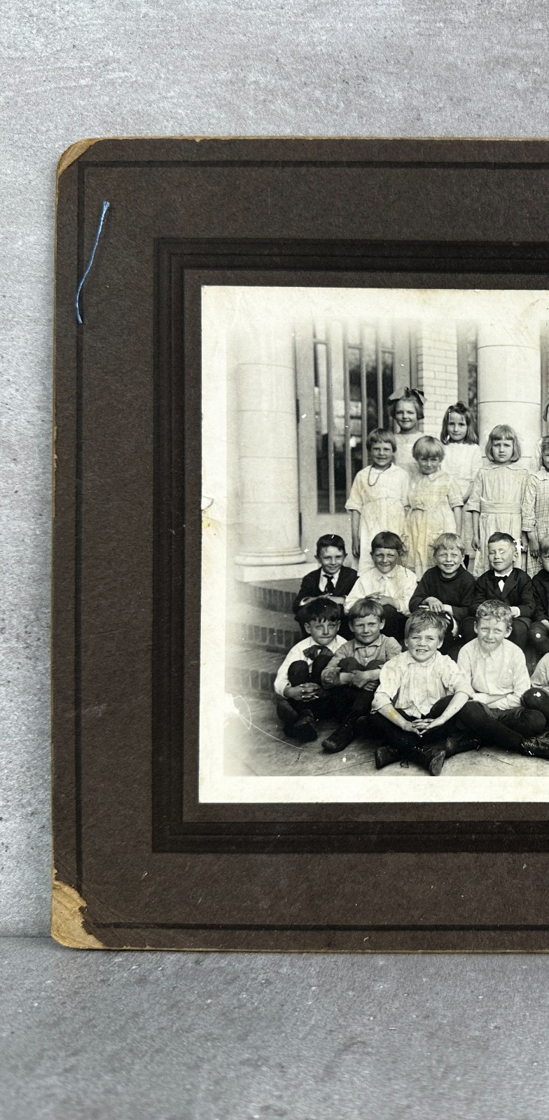 Antique 1920s School Photograph Cabinet Card Photo Smiling Teacher & Kids Happy Antique 1920s School Photograph Cabinet Card Photo Smiling Teacher & Kids Happy