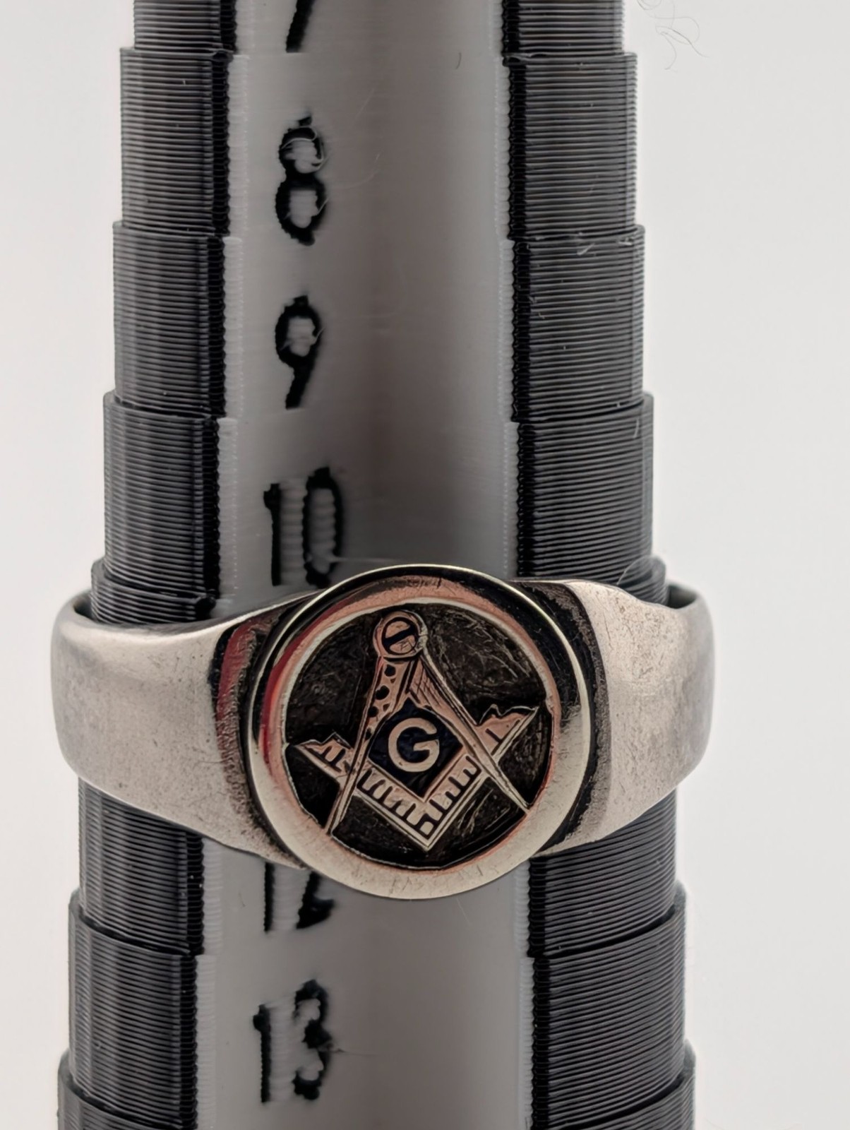 Masonic Ring Silver Tone Mens Freemason Symbol Size 10 Vintage Jewelry Masonic Ring Silver Tone Mens Freemason Symbol Size 10 Vintage Jewelry