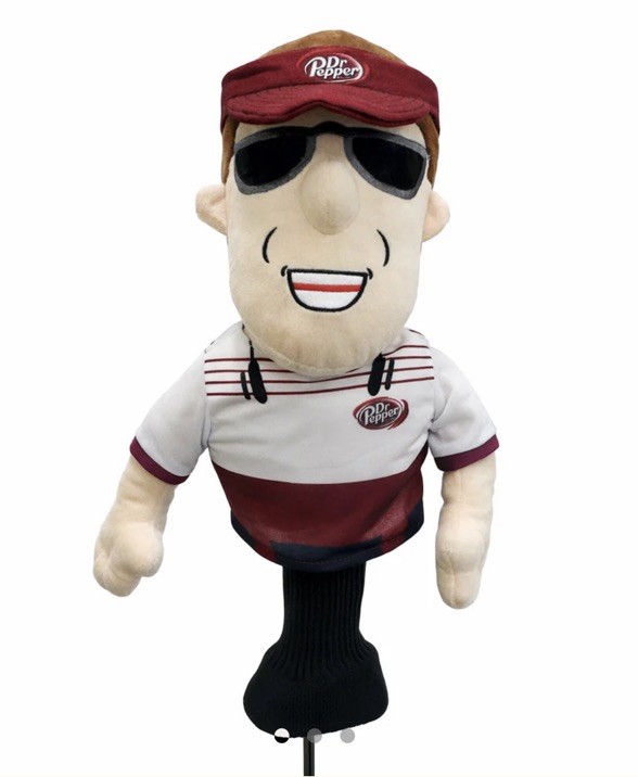 RARE Dr Pepper Larry Culpepper Fansville NCAA Plush Golf Head Cover RARE Dr Pepper Larry Culpepper Fansville NCAA Plush Golf Head Cover