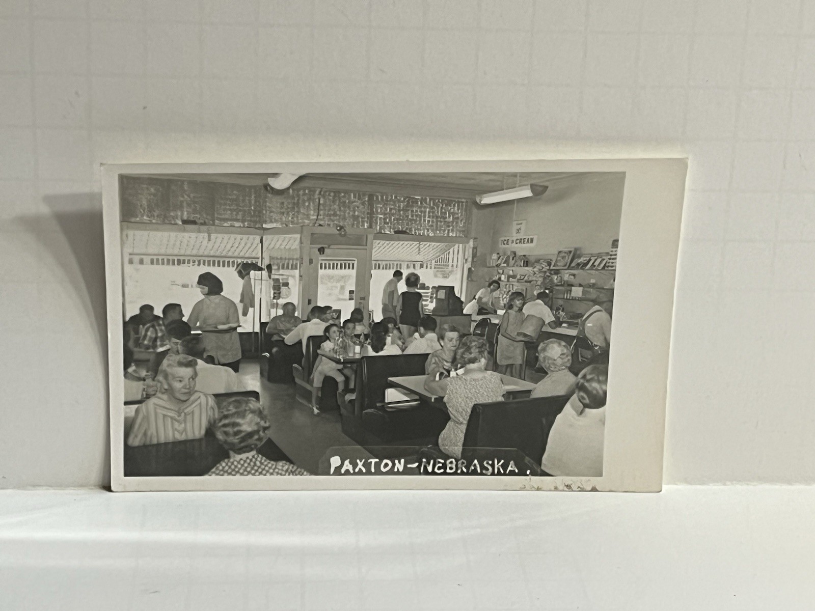 RPPC Paxton Nebraska NE Cafe Interior Restaurant Postcard C1960s RPPC Paxton Nebraska NE Cafe Interior Restaurant Postcard C1960s