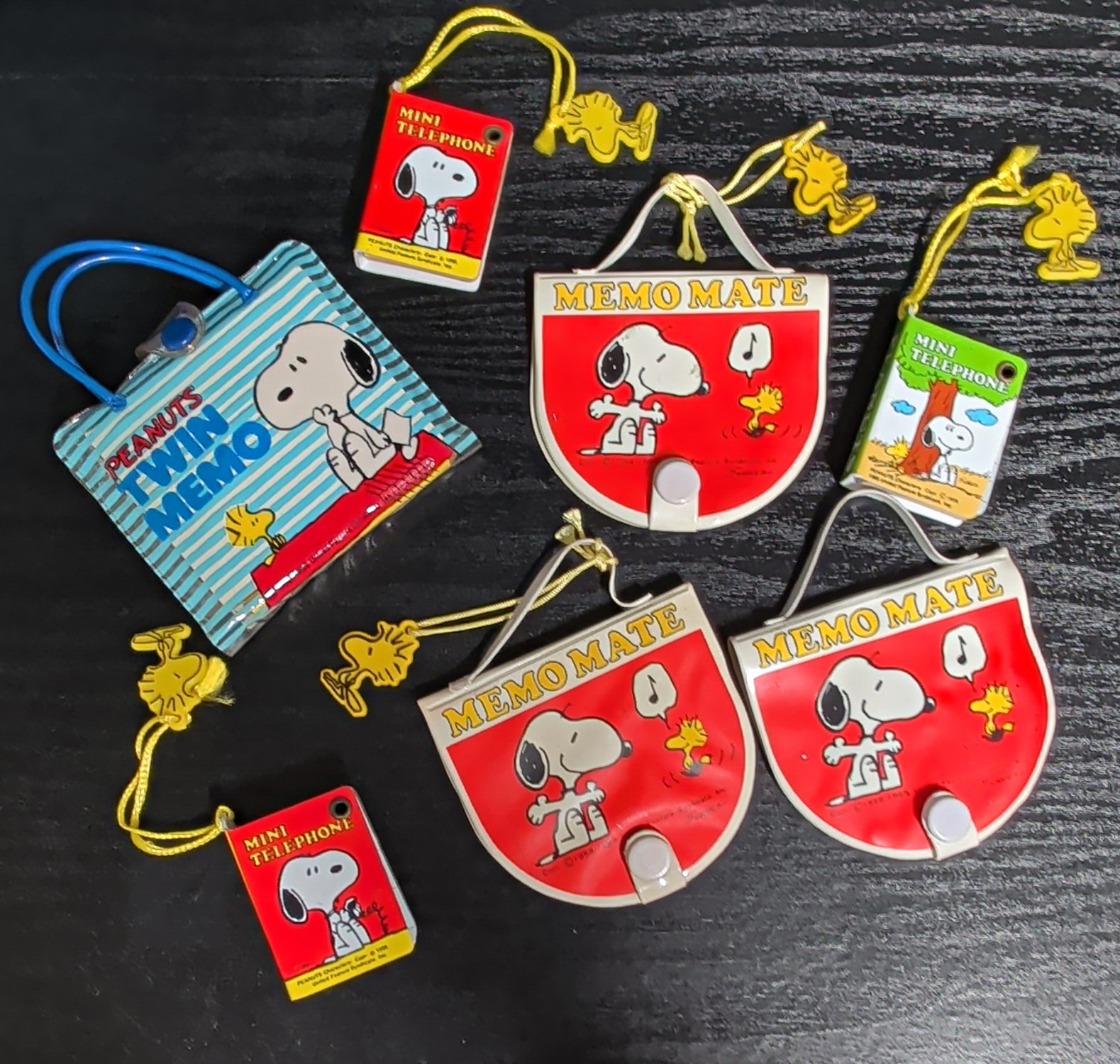 NOS Vintage Peanuts Snoopy & Woodstock Memo & phone book lot NOS Vintage Peanuts Snoopy & Woodstock Memo & phone book lot