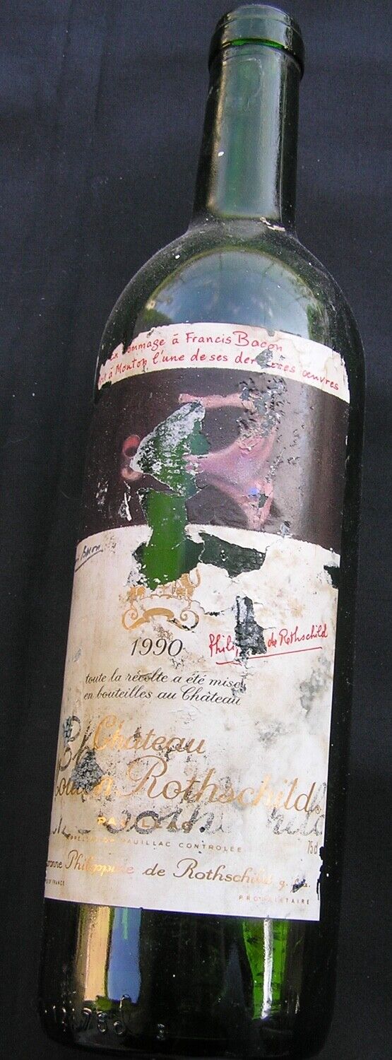 Chateau Mouton 1990 Empty wine Bottle Collectables  Rare￼ No Cork  No Reserve