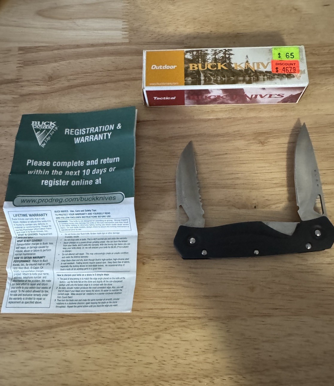 Vintage Buck EECO 3.0 (Japan) Sekiden 2 blade folding pocket knife W/ Box New Vintage Buck EECO 3.0 (Japan) Sekiden 2 blade folding pocket knife W/ Box New
