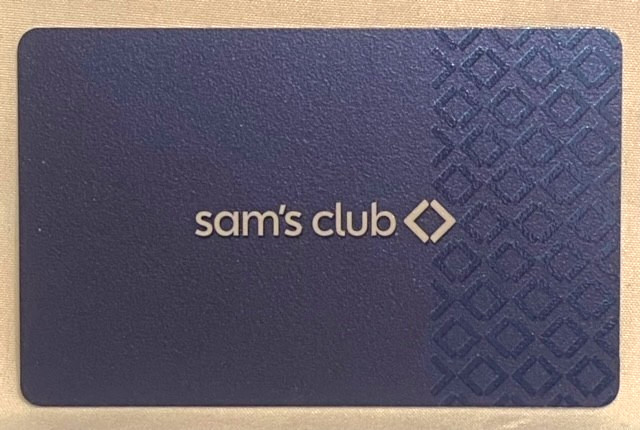 Sam\'s Club Solid Blue and Diamond Shapes Textured 2025 Gift Card FD-109112 Sam\'s Club Solid Blue and Diamond Shapes Textured 2025 Gift Card FD-109112