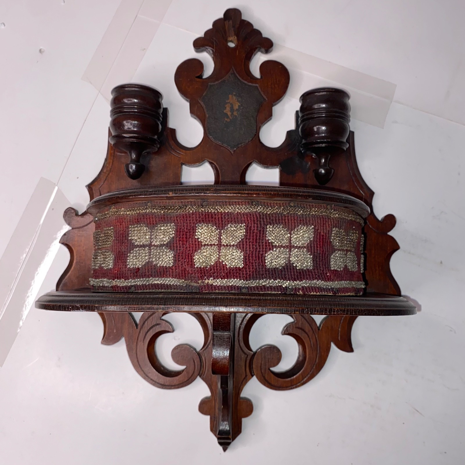 Outstanding Antique Victorian Wall Mounted Decorative Item w Hinged Compartment Outstanding Antique Victorian Wall Mounted Decorative Item w Hinged Compartment