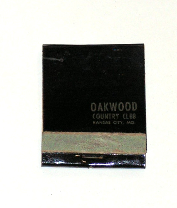 Vintage Oakwood Country Club Matchbook Kansas City MO Vintage Oakwood Country Club Matchbook Kansas City MO
