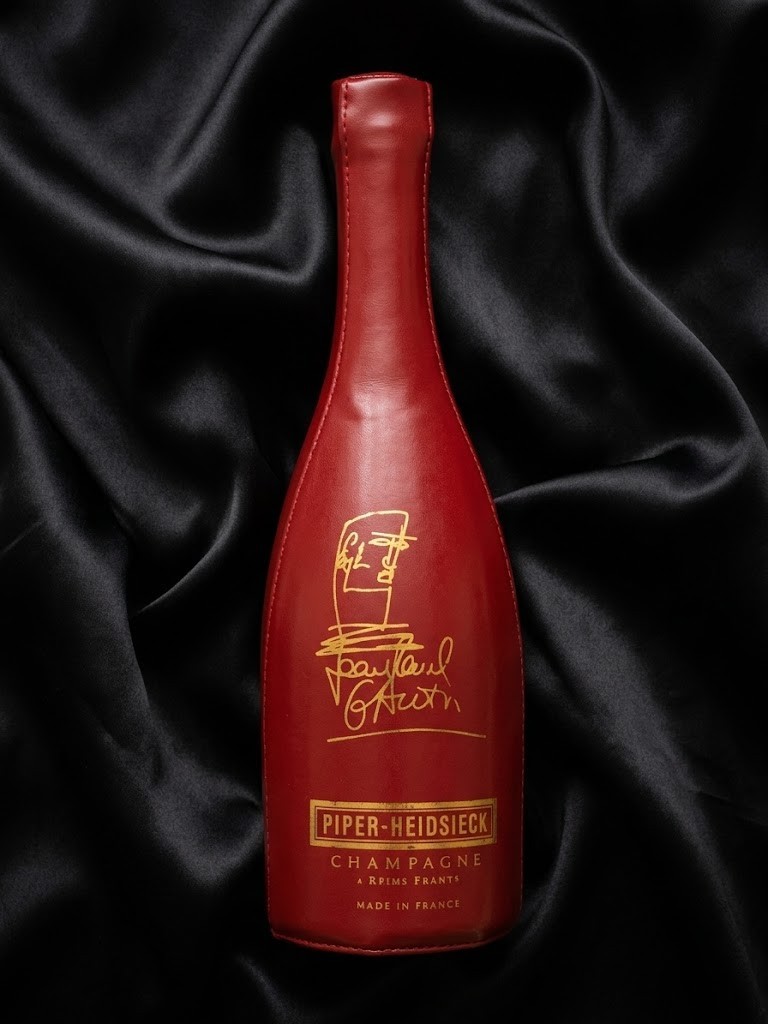Rare Vintage Jean Paul Gaultier x Piper-Heidsieck Burgundy Leather Champagne Rare Vintage Jean Paul Gaultier x Piper-Heidsieck Burgundy Leather Champagne