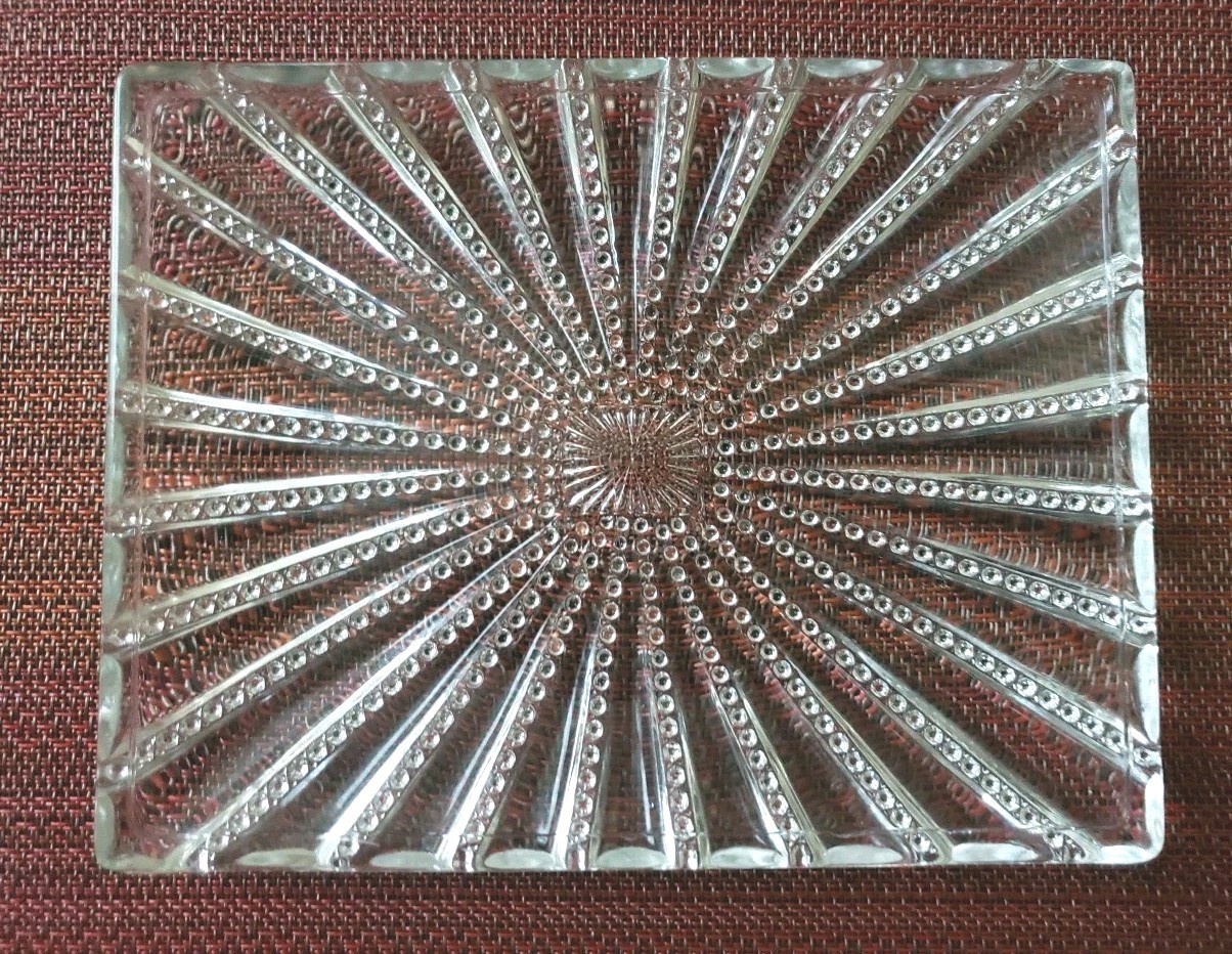 Vintage Federal Glass Park Avenue Rectangular Vanity Tray Manganese Vintage Federal Glass Park Avenue Rectangular Vanity Tray Manganese