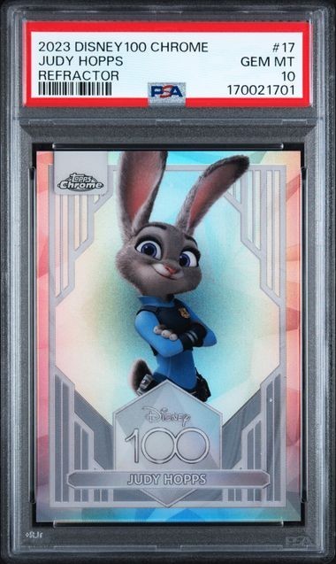 2023 Topps Chrome Disney #17 Judy Hopps Refractor PSA 10 2023 Topps Chrome Disney #17 Judy Hopps Refractor PSA 10