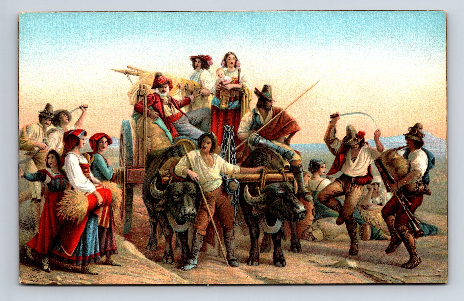 STENGEL Artist Leopold Robert Return from the Pilgrimage Postcard STENGEL Artist Leopold Robert Return from the Pilgrimage Postcard