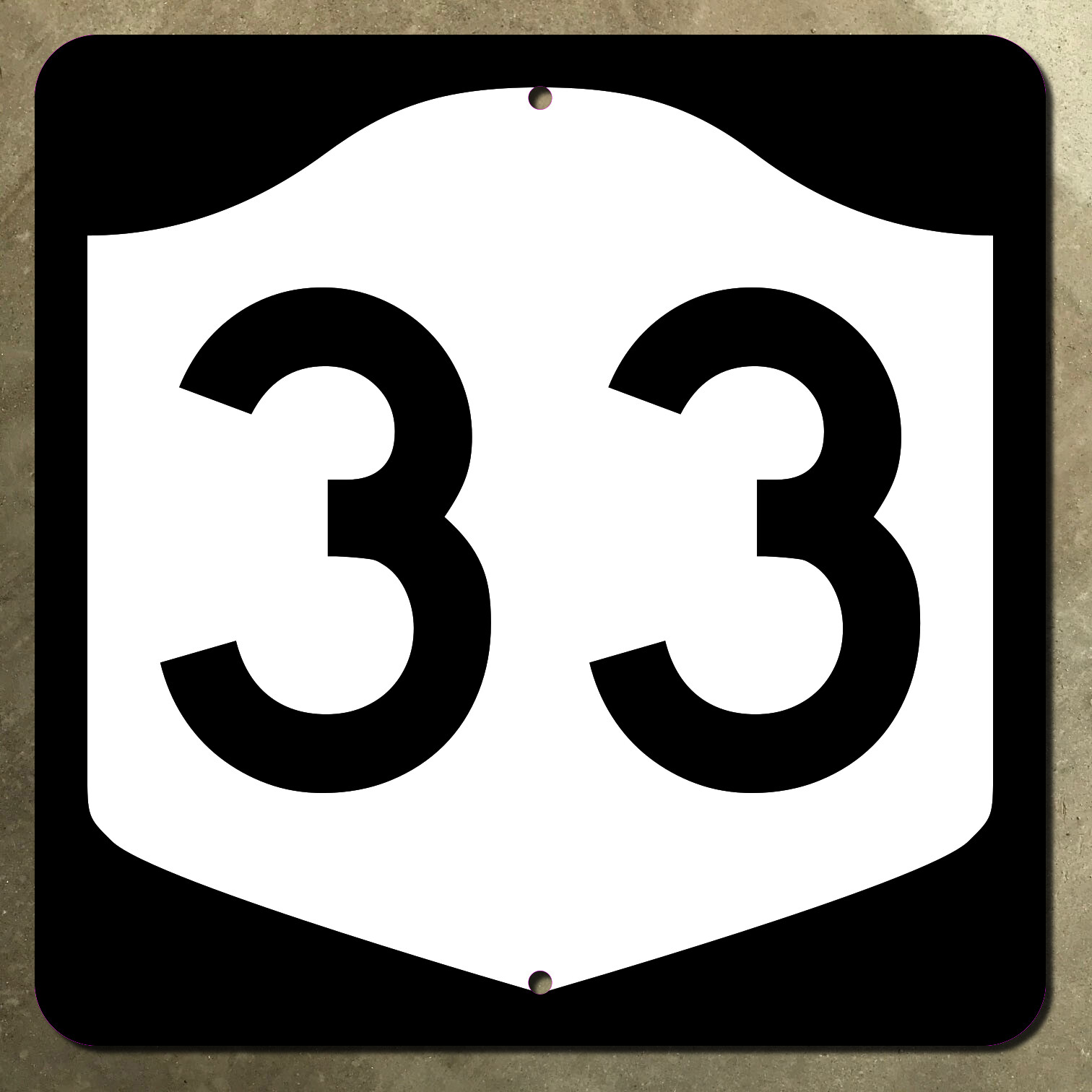 New York state route 33 Buffalo Rochester Batavia highway marker road sign 16x16