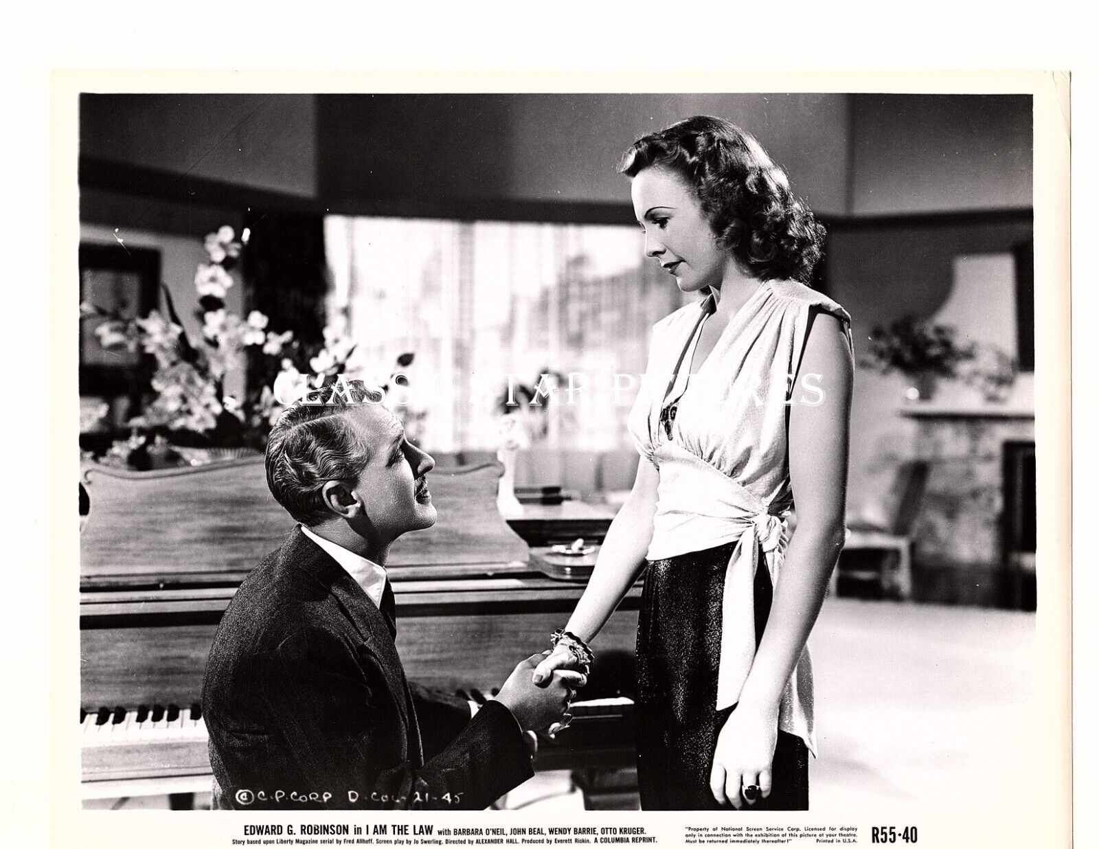 AB461 Barbara O\'Neil ? Wendy Barrie ? Otto Kruger I am the Law 1938 8 x 10 photo