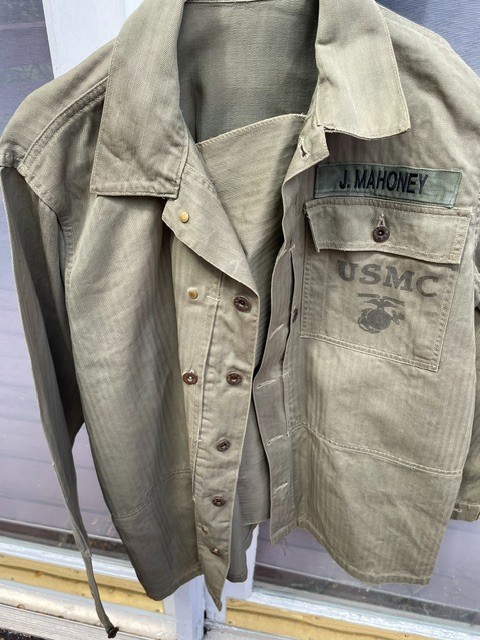 WWII USMC P44 HBT Jacket Fatigue Uniform 1940s Marine Corps Vintage Shirt Combat WWII USMC P44 HBT Jacket Fatigue Uniform 1940s Marine Corps Vintage Shirt Combat