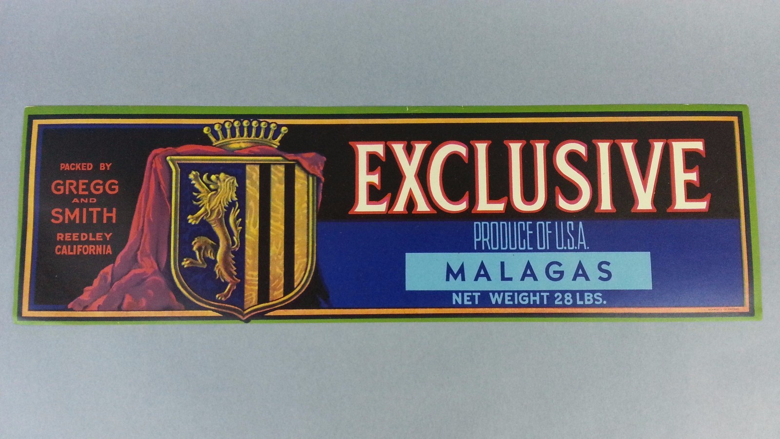10 Original Vintage Dead Stock Exclusive Gregg & Smith Malagas Fruit Crate Label 10 Original Vintage Dead Stock Exclusive Gregg & Smith Malagas Fruit Crate Label