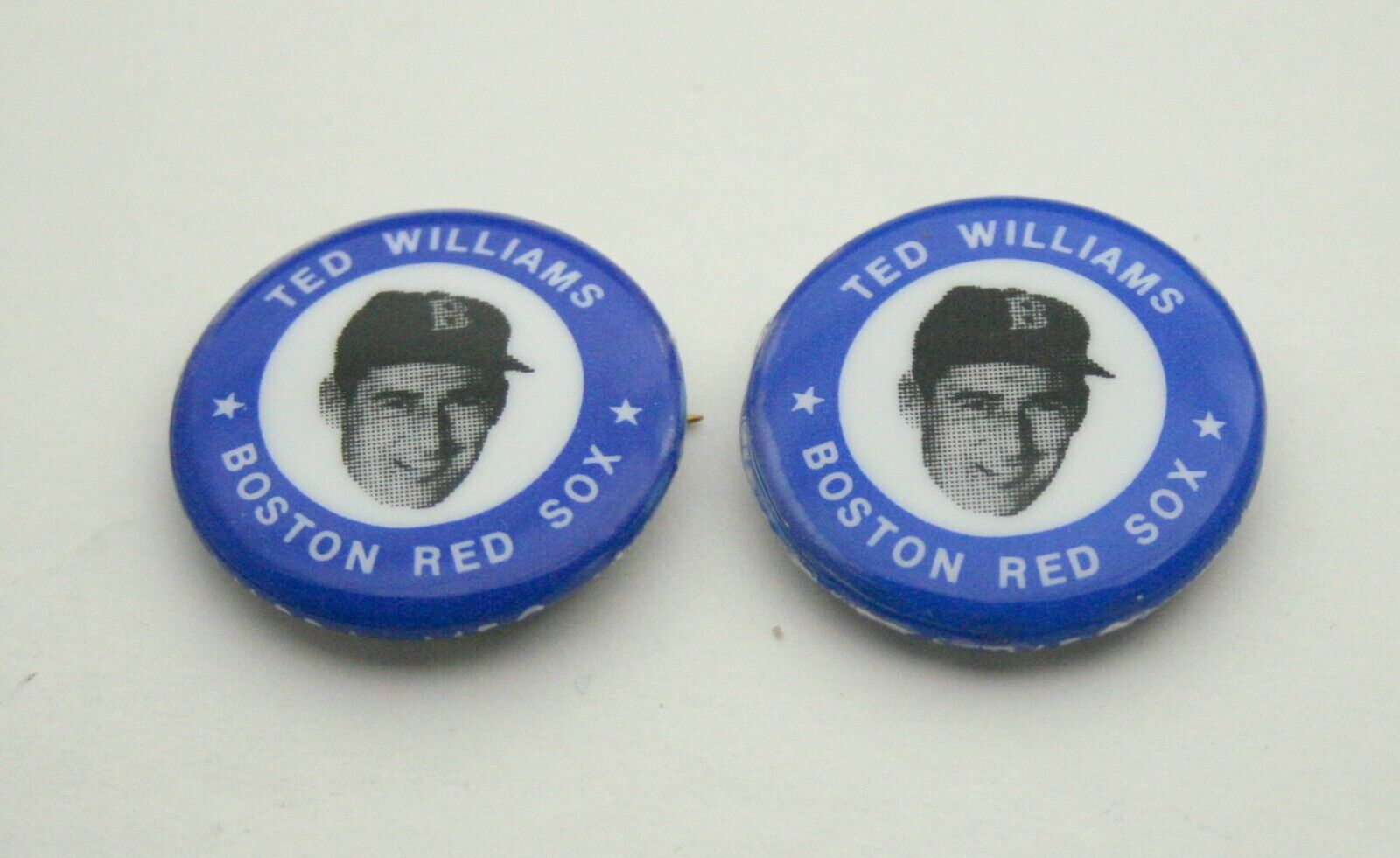 2 Boston Red Sox Ted Williams 1969 MLBPA Baseball Button Pin New NOS
