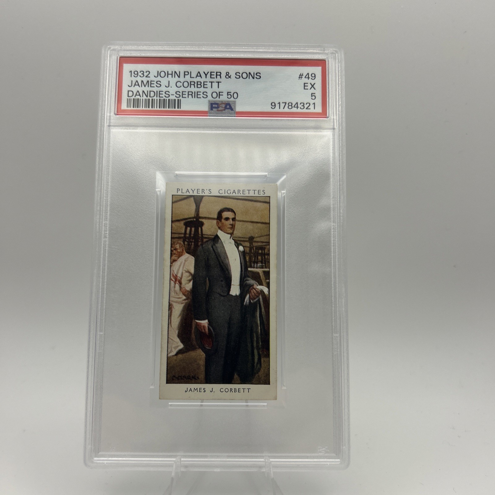 1932 Player\'s Dandies Tobacco James Corbett Pompadour #49 PSA 5 1932 Player\'s Dandies Tobacco James Corbett Pompadour #49 PSA 5
