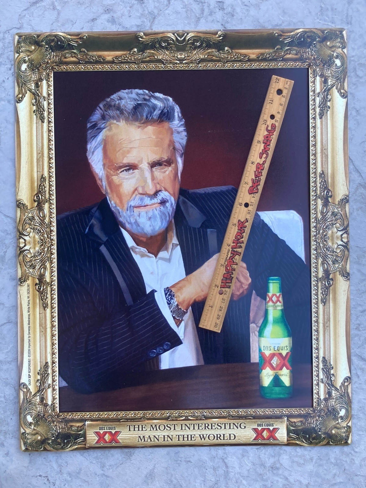 π₯ Dos Equis XX Tin Tacker Beer Sign Most Interesting Man Faux painting Bar Sign π₯ Dos Equis XX Tin Tacker Beer Sign Most Interesting Man Faux painting Bar Sign