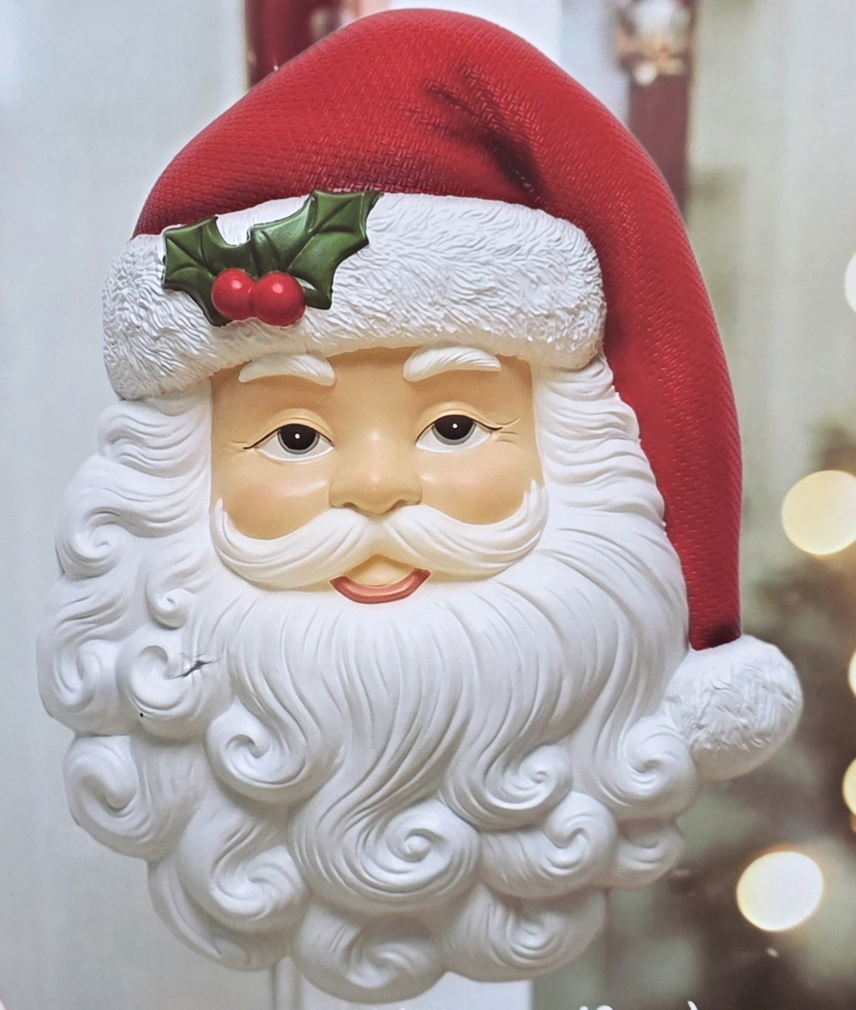 Santa Claus Face Blow Mold Lighted 16 Santa Claus Face Blow Mold Lighted 16