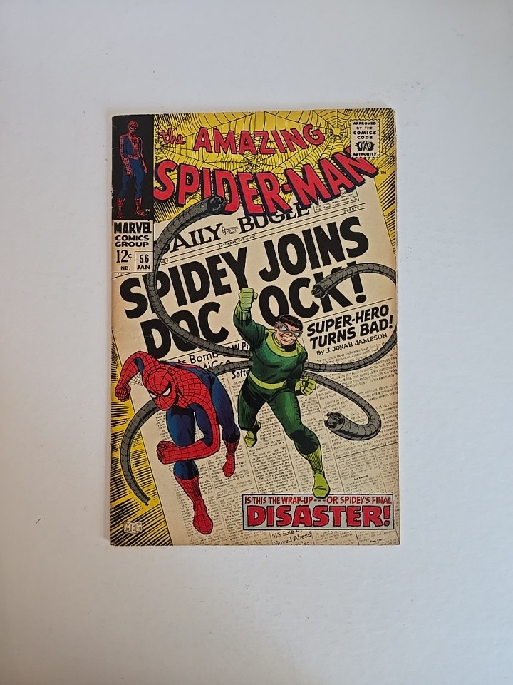 AMAZING SPIDER-MAN # 56 - 1ST APP OF CAPTAIN STACY-SPIDEY JOINS DOC OCK VF- AMAZING SPIDER-MAN # 56 - 1ST APP OF CAPTAIN STACY-SPIDEY JOINS DOC OCK VF-