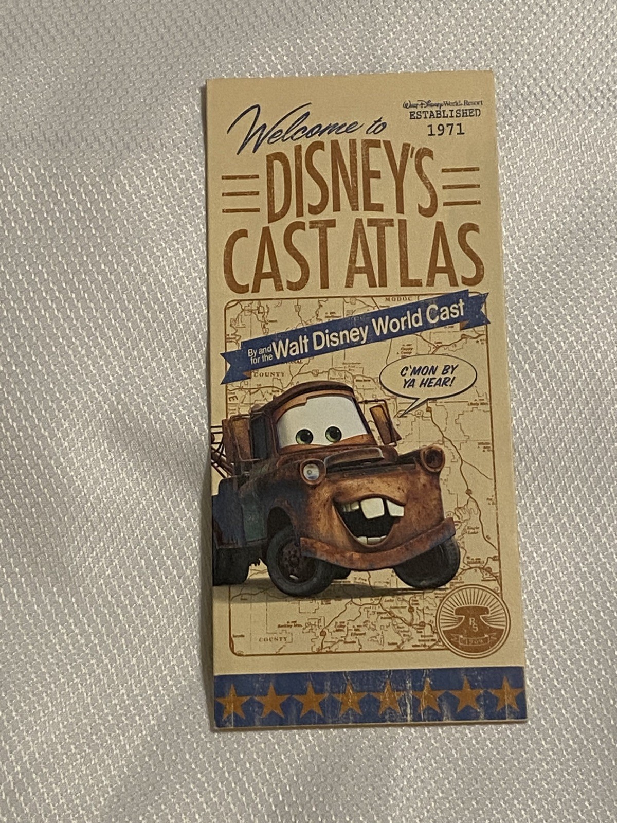 Rare 2011 Walt Disney World Resort Cast Member Atlas Cars Property & Tunnel Maps