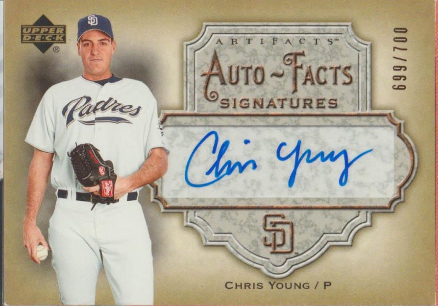 Chris Young 2006 UD Artifacts Auto-Facts auto autograph card AF-CY /700