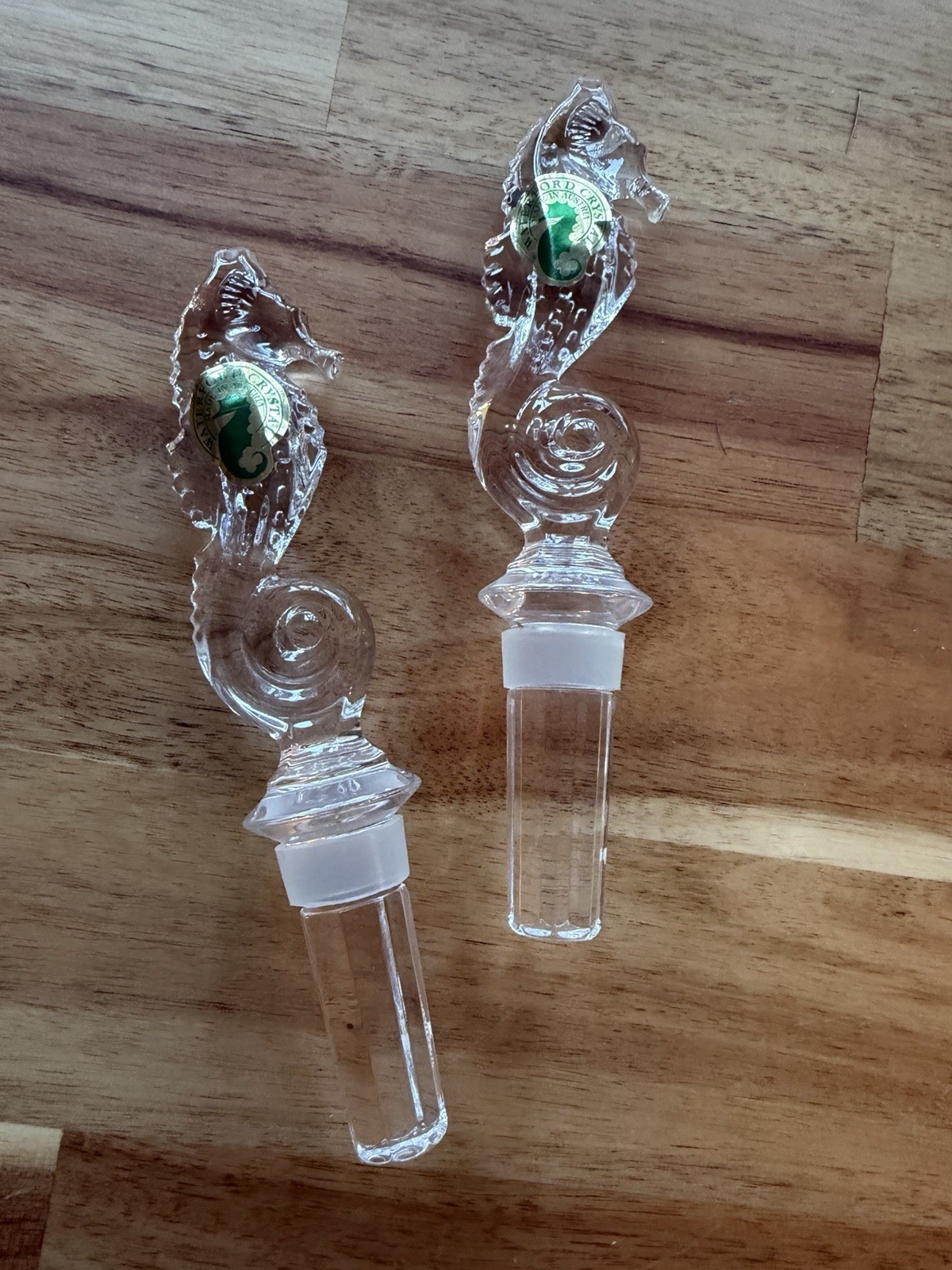 Waterford Seahorse Bottle Stopper Pair Austria NIB 128622