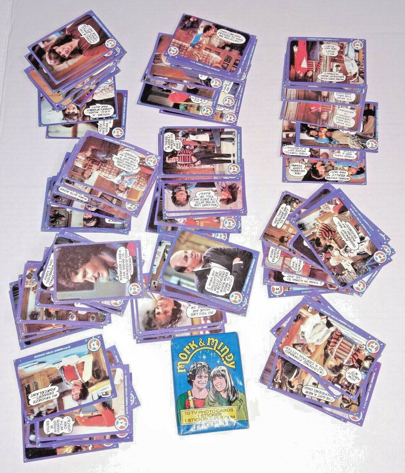 Mork & Mindy - Vintage 1978/79 Topps Trading Cards Lot (95 + 1 unopened pack)