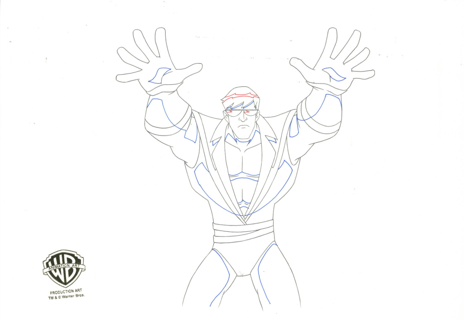 Justice League Animated Series-Original Production Drawing-Vibe-Flashpoint