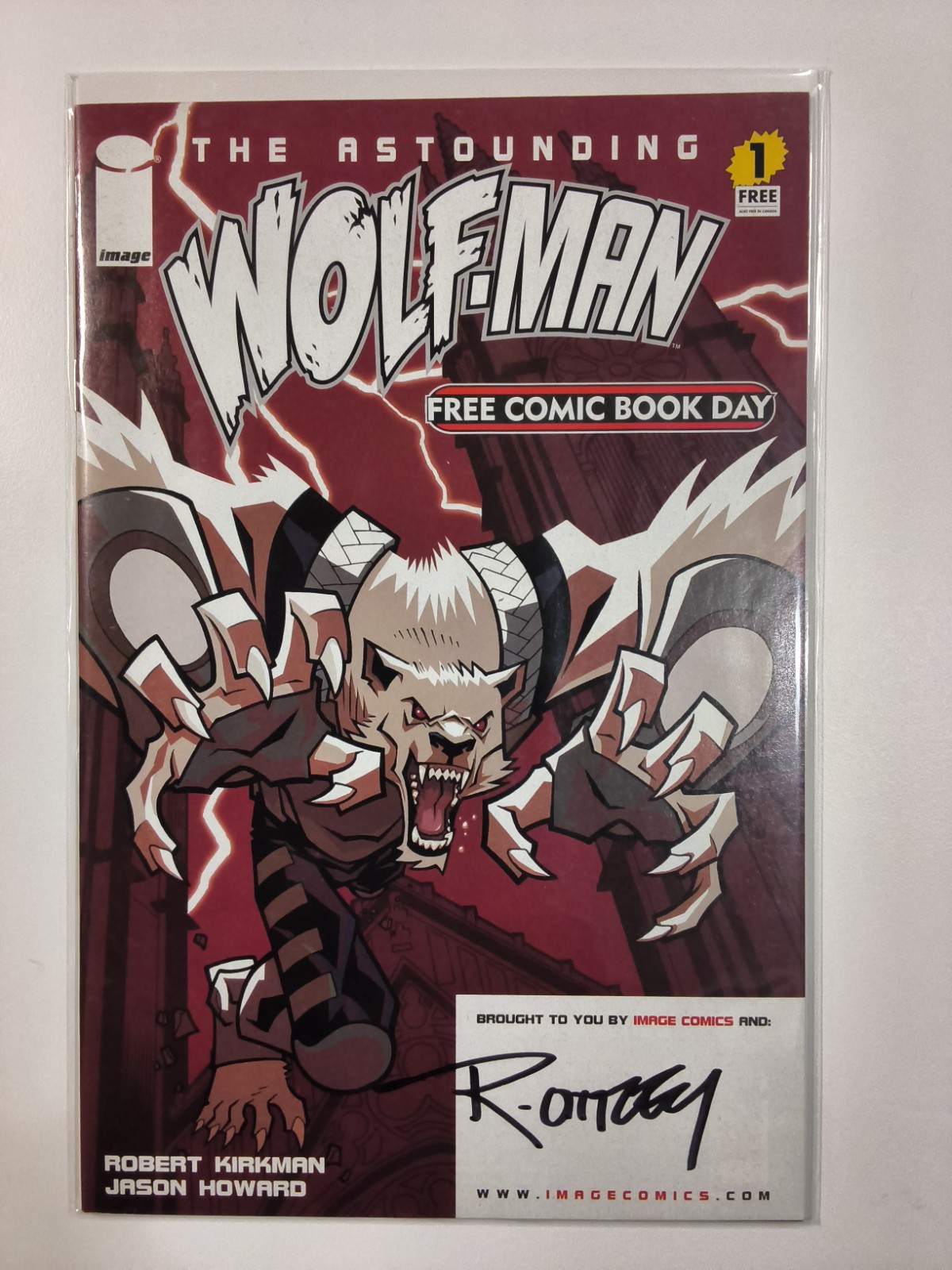 The Astounding Wolf-Man #1 FCBD Signed Ryan Ottley w/COA The Astounding Wolf-Man #1 FCBD Signed Ryan Ottley w/COA