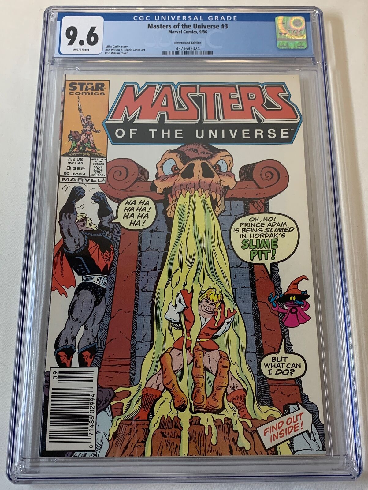 1986 Marvel/Star He-Man MASTERS OF THE UNIVERSE #3 newsstand ~ CGC 9.6