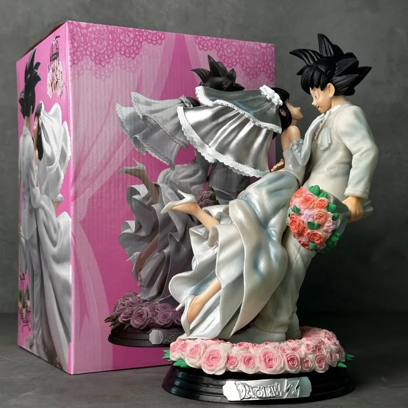 Dragon Ball Z Son Goku & Chichi Wedding Version 31Cm Pvc Action Figure Collectib Dragon Ball Z Son Goku & Chichi Wedding Version 31Cm Pvc Action Figure Collectib