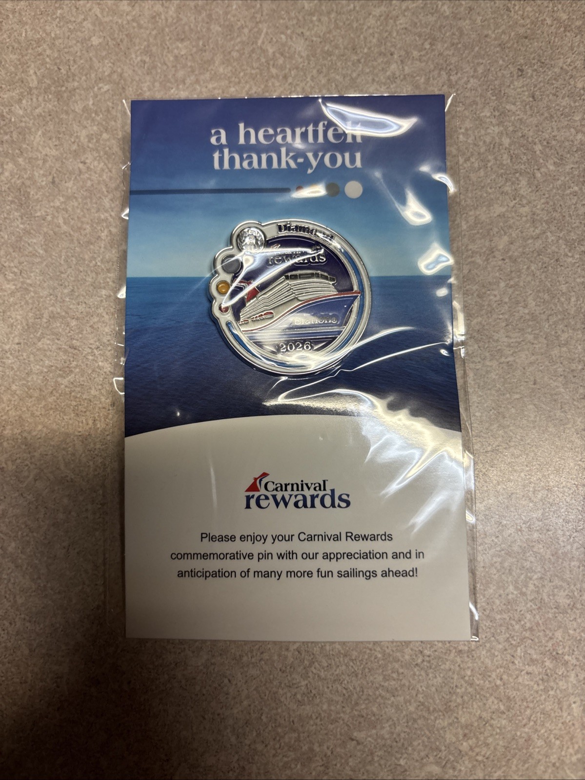 Carnival Rewards Platinum Diamond Elation 2026 Commemorative Cruise Rewards Pin Carnival Rewards Platinum Diamond Elation 2026 Commemorative Cruise Rewards Pin