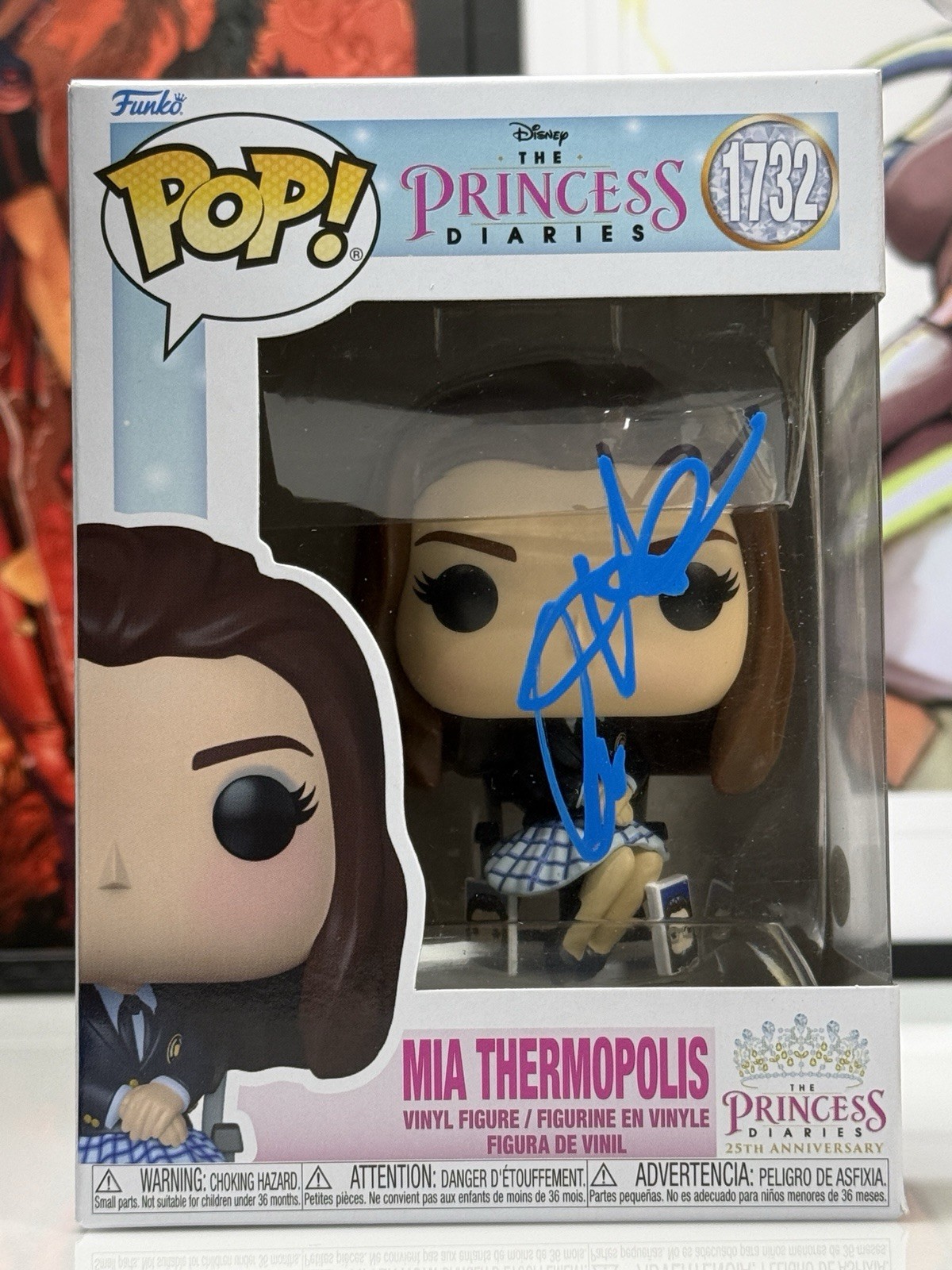 Funko Pop Mia Thermopolis #1732 Signed Anne Hathaway JSA COA Princess Diaries