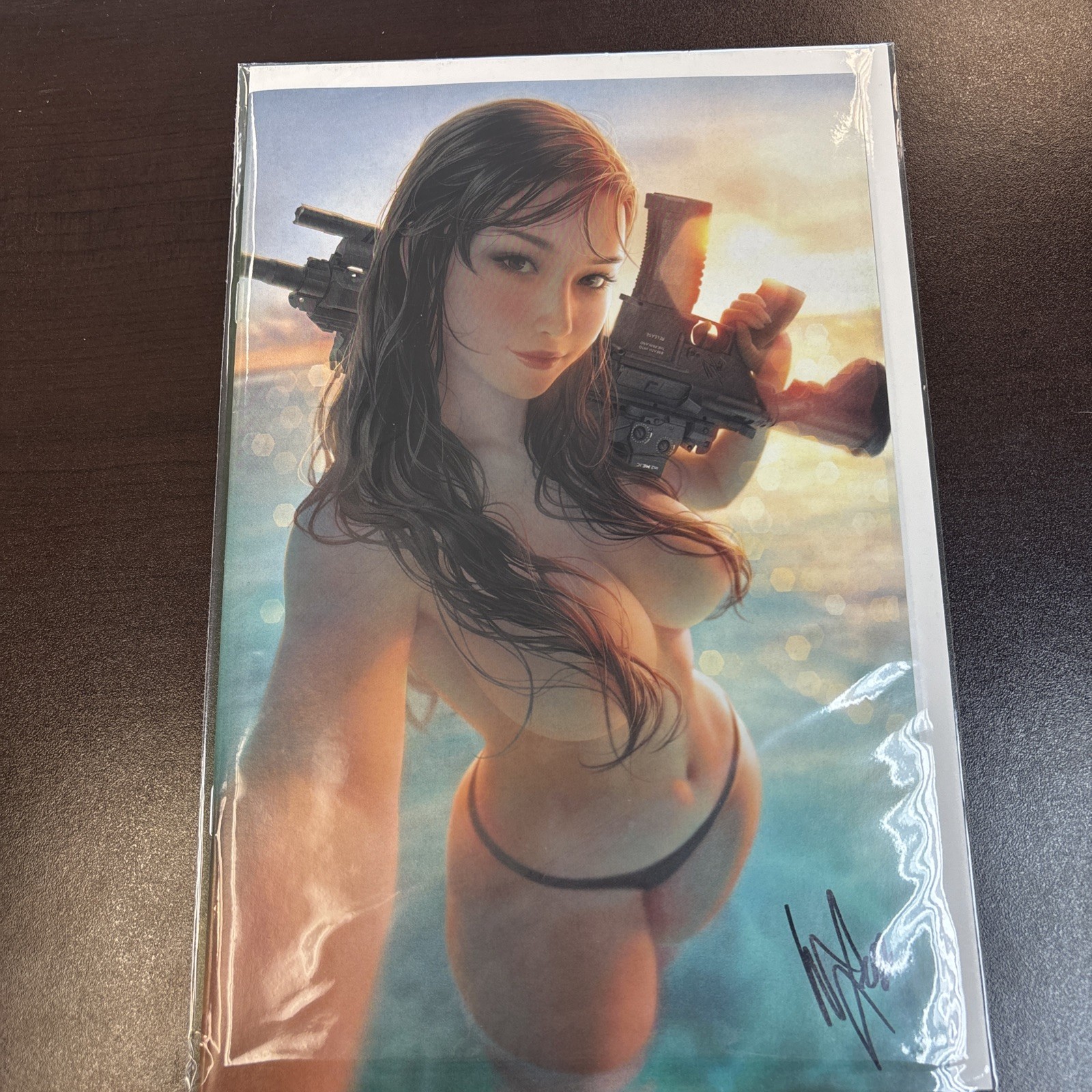 SIGNED FOIL - GUN HONEY BLOOD FOR BLOOD #1 Warren Louw NYCC - VF/NM Limited drop
