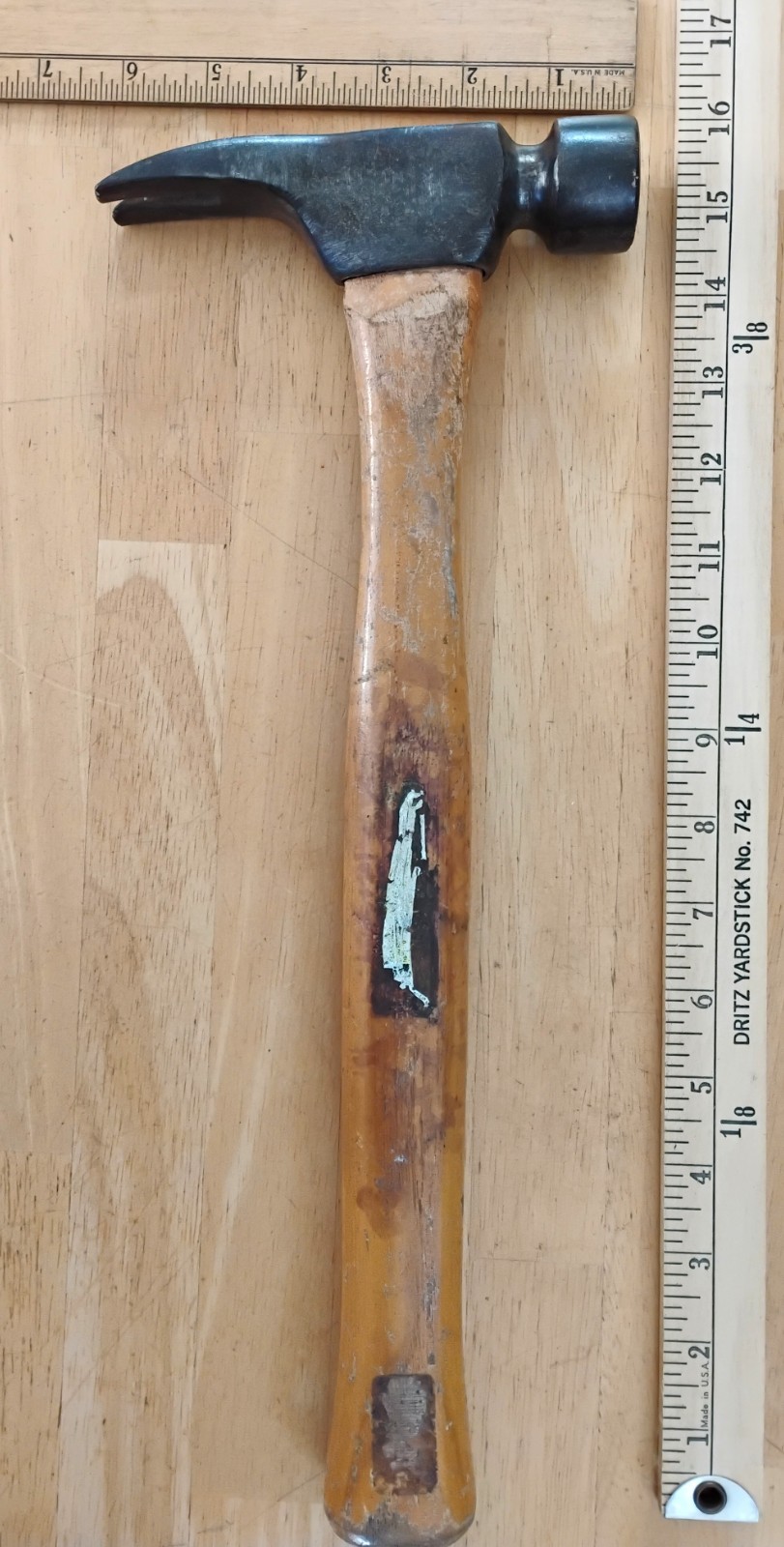 Vintage Hart The Decker 21 Framer Smooth Face Framing Hammer Original Handle USA Vintage Hart The Decker 21 Framer Smooth Face Framing Hammer Original Handle USA