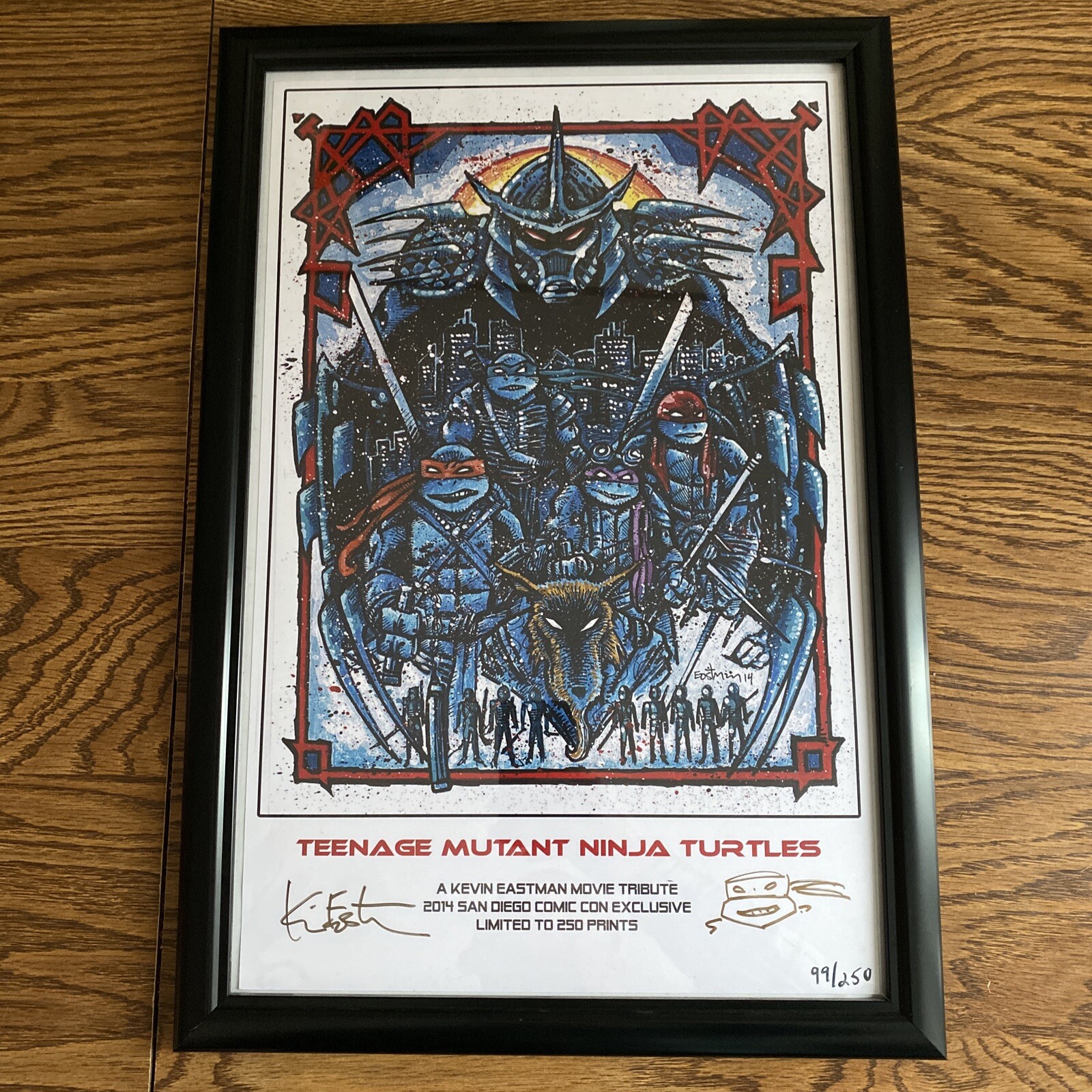 Kevin Eastman Signed Art TMNT 2014 San Diego Comic Con 99/250 Anniversary Kevin Eastman Signed Art TMNT 2014 San Diego Comic Con 99/250 Anniversary