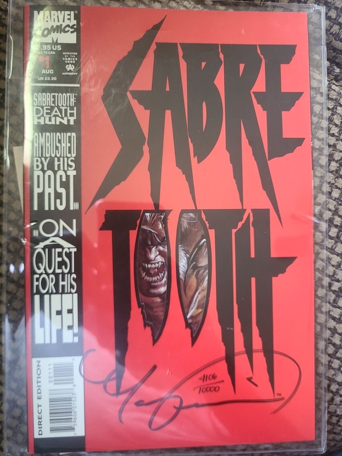 Sabre Tooth #1 Signed By Mark Teixeira w/Certificate