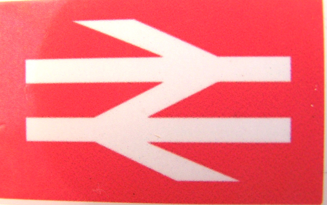 FOUR Older Style BRITISH RAIL Red Logo Stickers (50mm x30mm) FOUR Older Style BRITISH RAIL Red Logo Stickers (50mm x30mm)