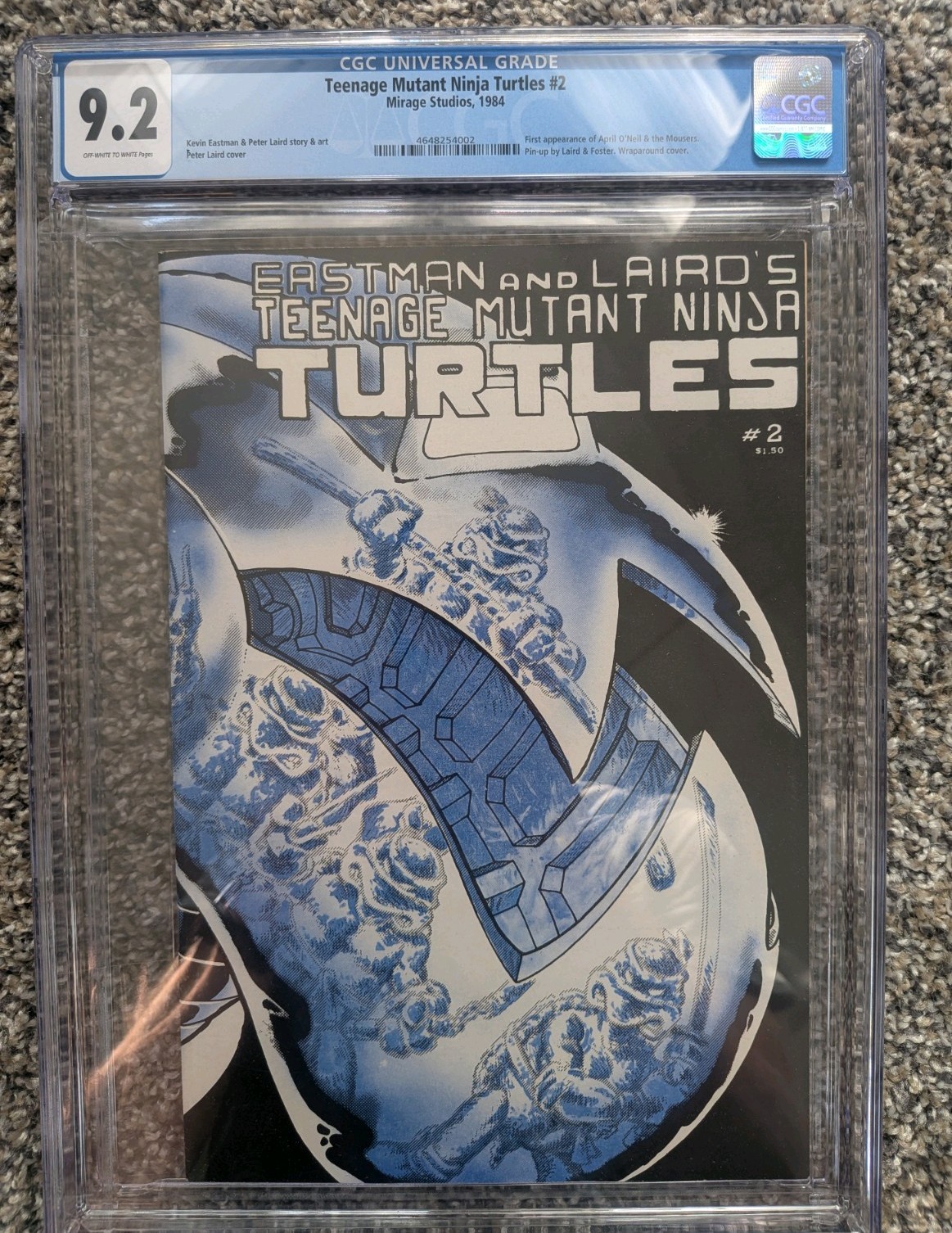 TMNT #2 1st print CGC 9.2 Teenage Mutant Ninja Turtles 1984 OW-White pages